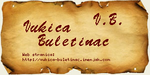Vukica Buletinac vizit kartica